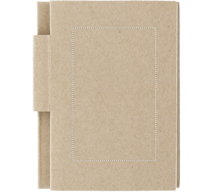 Anteckningsblock av återvunnet material med penna